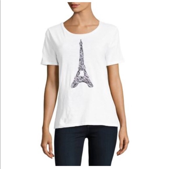 Karl lagerfeld eiffel tower t shirt Clearance